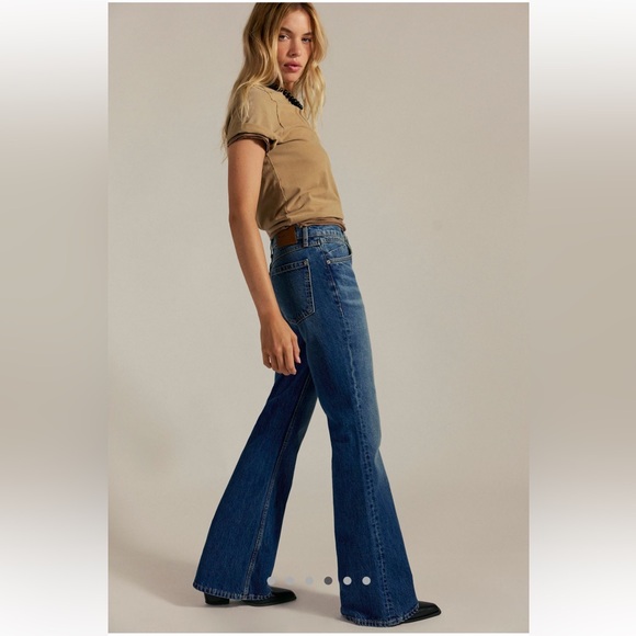 Free People NWOT West Coast Relaxed Flare Jeans Size 28 in Humble - Picture 4 of 13